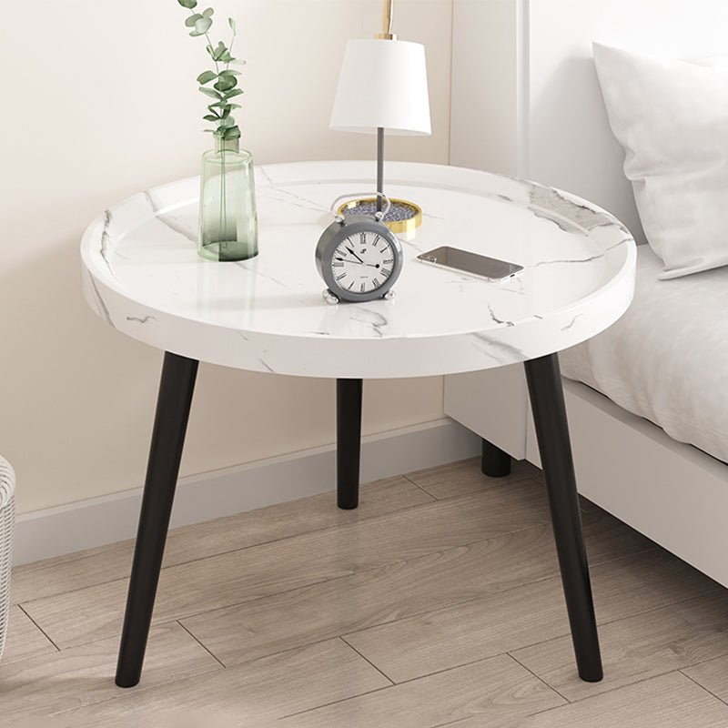 Imitatoon en bois Imitatoon Table de nuit ronde 18 pouces H table de nuit avec jambes