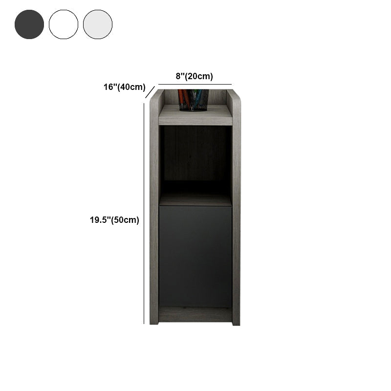 Moderne imitatie houten nachttafel open opslag 1 ladel 20 inch h nachtstandaard