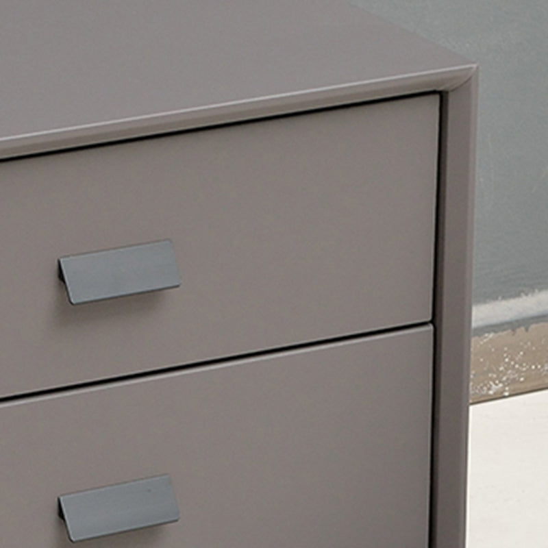 Table de nuit de 18 pouces H faux cuir à 2 dessins modernes table de nuit en bois massif avec jambes