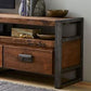 Industrial Wooden Media Console with Drawers, Brown Stand Console Clearhalo 'furn' 'furn_tv_stands_entertainment_centers' 'Furniture' 'Living Room Furniture' 'TV Stands & Entertainment Centers' 'TV Stands & Media Storage Furniture' 'tv_stands_entertainment_centers' 5705932