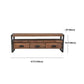 Industrial Wooden Media Console with Drawers, Brown Stand Console Clearhalo 'furn' 'furn_tv_stands_entertainment_centers' 'Furniture' 'Living Room Furniture' 'TV Stands & Entertainment Centers' 'TV Stands & Media Storage Furniture' 'tv_stands_entertainment_centers' 5705936