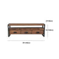 Industrial Wooden Media Console with Drawers, Brown Stand Console Clearhalo 'furn' 'furn_tv_stands_entertainment_centers' 'Furniture' 'Living Room Furniture' 'TV Stands & Entertainment Centers' 'TV Stands & Media Storage Furniture' 'tv_stands_entertainment_centers' 5705937