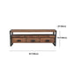 Industrial Wooden Media Console with Drawers, Brown Stand Console Clearhalo 'furn' 'furn_tv_stands_entertainment_centers' 'Furniture' 'Living Room Furniture' 'TV Stands & Entertainment Centers' 'TV Stands & Media Storage Furniture' 'tv_stands_entertainment_centers' 5705938