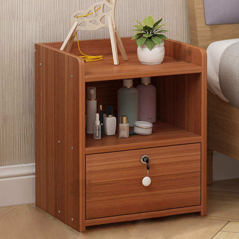 Moderne Schubladen Aufbewahrungsbett Nachttisch Nachahmung Nachttisch mit Schloss