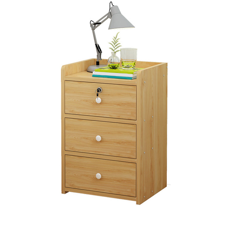 Moderne Schubladen Aufbewahrungsbett Nachttisch Nachahmung Nachttisch mit Schloss