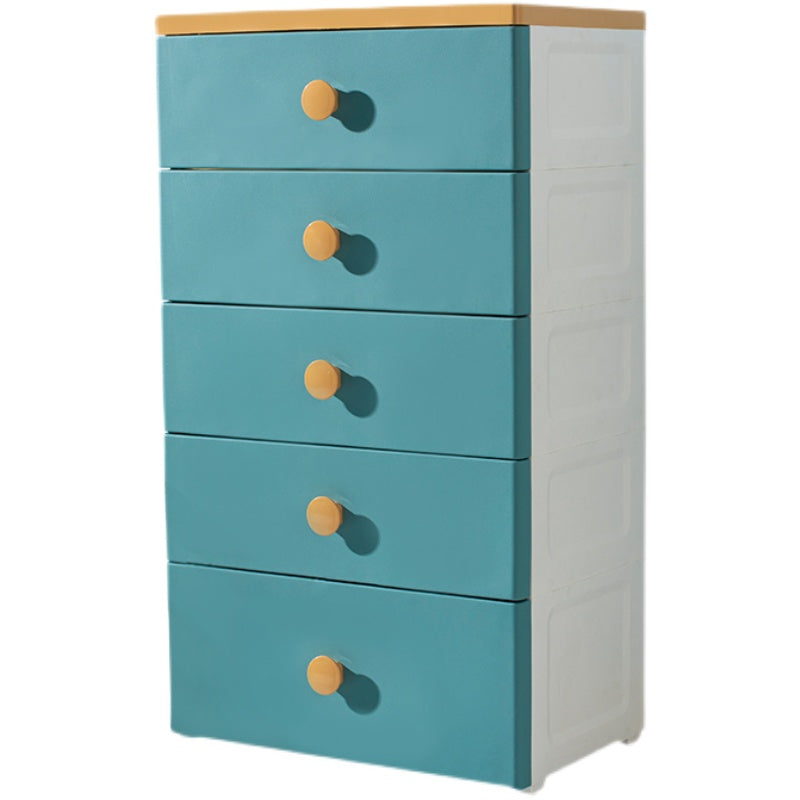 Contemporary Chest 23.6/26-inch Wide Plastic Storage Chest with Drawers for Bedroom