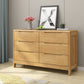 16" W Storage Chest Rubber Wood Storage Chest Dresser with Drawers 47"L x 16"W x 30"H Natural Clearhalo 'Bedroom Furniture' 'Dressers & Chests' 'dressers_chests' 'furn' 'furn_dressers_chests' 'Furniture' 5706106