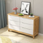 16" W Storage Chest Rubber Wood Storage Chest Dresser with Drawers 47"L x 16"W x 30"H Natural Wood White Clearhalo 'Bedroom Furniture' 'Dressers & Chests' 'dressers_chests' 'furn' 'furn_dressers_chests' 'Furniture' 5706111