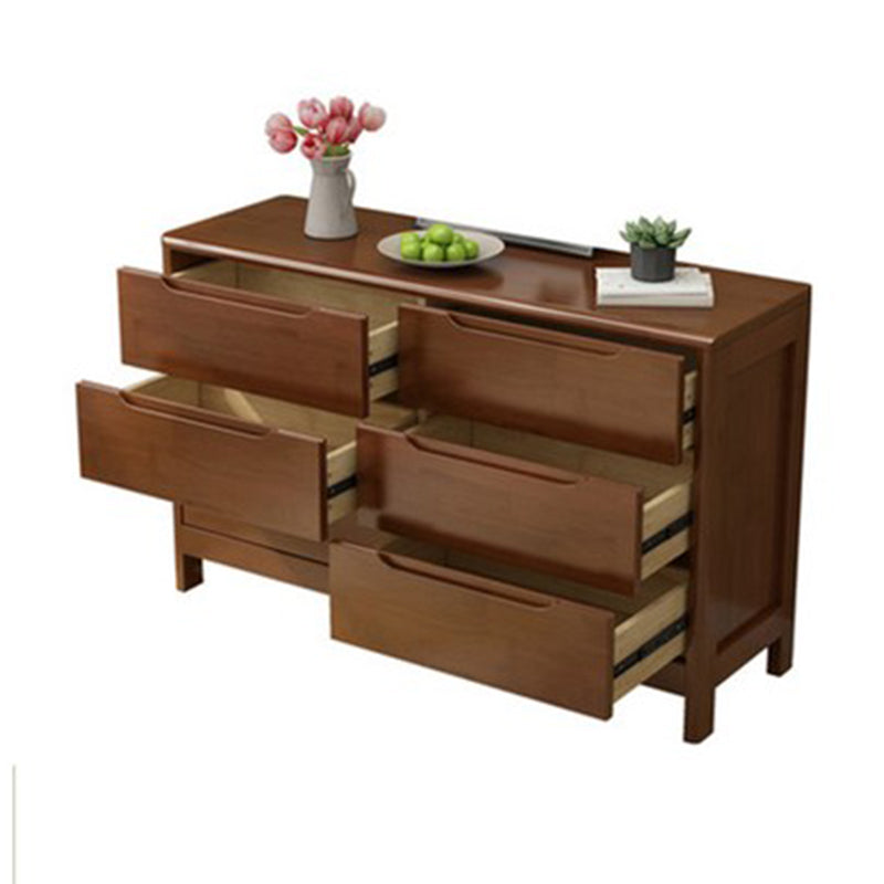 16" W Storage Chest Rubber Wood Storage Chest Dresser with Drawers 47"L x 16"W x 30"H Nut-Brown Clearhalo 'Bedroom Furniture' 'Dressers & Chests' 'dressers_chests' 'furn' 'furn_dressers_chests' 'Furniture' 5706117