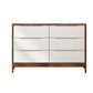 16" W Storage Chest Rubber Wood Storage Chest Dresser with Drawers 47"L x 16"W x 30"H Walnut White Clearhalo 'Bedroom Furniture' 'Dressers & Chests' 'dressers_chests' 'furn' 'furn_dressers_chests' 'Furniture' 5706122