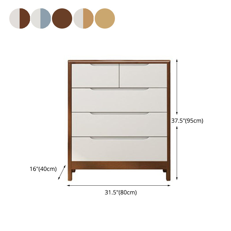 16" W Storage Chest Rubber Wood Storage Chest Dresser with Drawers Clearhalo 'Bedroom Furniture' 'Dressers & Chests' 'dressers_chests' 'furn' 'furn_dressers_chests' 'Furniture' 5706127