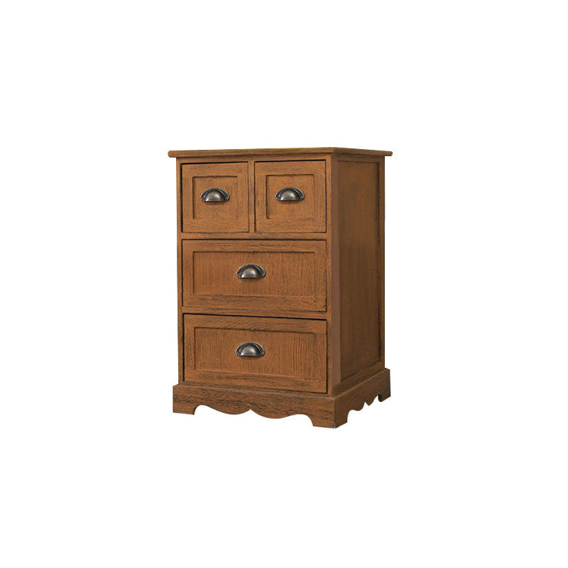 12" W Vintage Vertical Storage Chest Bedroom Solid Wood Lingerie Chest with Drawers