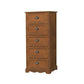 12" W Vintage Vertical Storage Chest Bedroom Solid Wood Lingerie Chest with Drawers