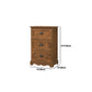 12" W Vintage Vertical Storage Chest Bedroom Solid Wood Lingerie Chest with Drawers