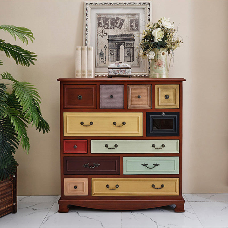 Vintage Storage Chest Bedroom Solid Wood Lingerie Chest with Drawers 41"L x 16"W x 43"H Brown Clearhalo 'Bedroom Furniture' 'Dressers & Chests' 'dressers_chests' 'furn' 'furn_dressers_chests' 'Furniture' 5706243