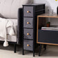 Contemporary Chest Fabric Bins Dresser with Drawers for Home/Office 8"L x 19"W x 29.5"H Dark Gray Clearhalo 'Bedroom Furniture' 'Dressers & Chests' 'dressers_chests' 'furn' 'furn_dressers_chests' 'Furniture' 5706251
