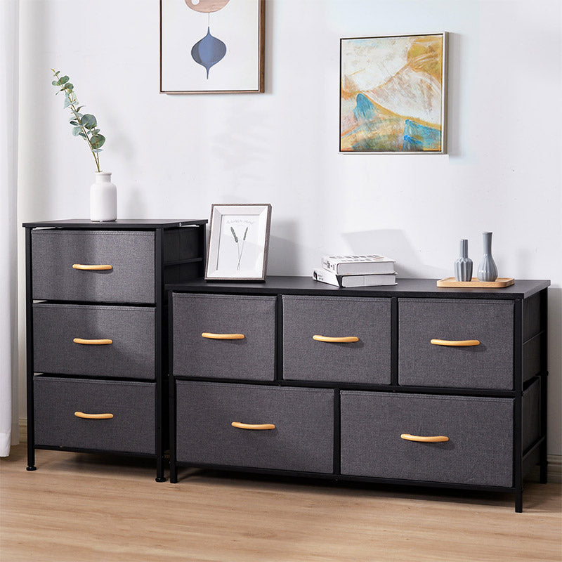 Contemporary Chest Fabric Bins Dresser with Drawers for Home/Office Clearhalo 'Bedroom Furniture' 'Dressers & Chests' 'dressers_chests' 'furn' 'furn_dressers_chests' 'Furniture' 5706255