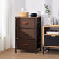 Contemporary Chest Fabric Bins Dresser with Drawers for Home/Office 18"L x 12"W x 27.5" H Coffee Clearhalo 'Bedroom Furniture' 'Dressers & Chests' 'dressers_chests' 'furn' 'furn_dressers_chests' 'Furniture' 5706259