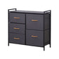 Contemporary Chest Fabric Bins Dresser with Drawers for Home/Office 33"L x 12"W x 30"H Dark Gray Clearhalo 'Bedroom Furniture' 'Dressers & Chests' 'dressers_chests' 'furn' 'furn_dressers_chests' 'Furniture' 5706269