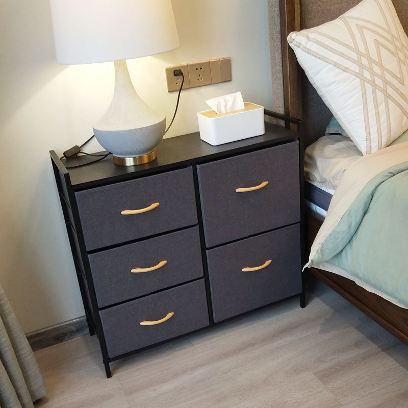 Contemporary Chest Fabric Bins Dresser with Drawers for Home/Office Clearhalo 'Bedroom Furniture' 'Dressers & Chests' 'dressers_chests' 'furn' 'furn_dressers_chests' 'Furniture' 5706272