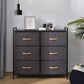 Contemporary Chest Fabric Bins Dresser with Drawers for Home/Office 33"L x 12"W x 30"H Dark Gray-Black Clearhalo 'Bedroom Furniture' 'Dressers & Chests' 'dressers_chests' 'furn' 'furn_dressers_chests' 'Furniture' 5706274