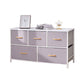 Contemporary Chest Fabric Bins Dresser with Drawers for Home/Office 39"L x 13"W x 22"H Light Gray Clearhalo 'Bedroom Furniture' 'Dressers & Chests' 'dressers_chests' 'furn' 'furn_dressers_chests' 'Furniture' 5706276