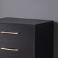 White / Black Storage Chest 16" W Vertical Lingerie Chest for Bedroom