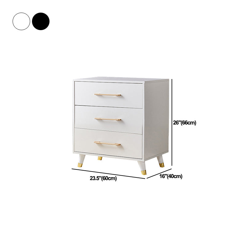 White / Black Storage Chest 16" W Vertical Lingerie Chest for Bedroom