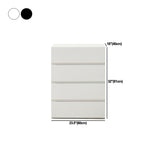 Cofre de almacenamiento blanco / negro de 16 "W Cofre de lencería vertical para dormitorio