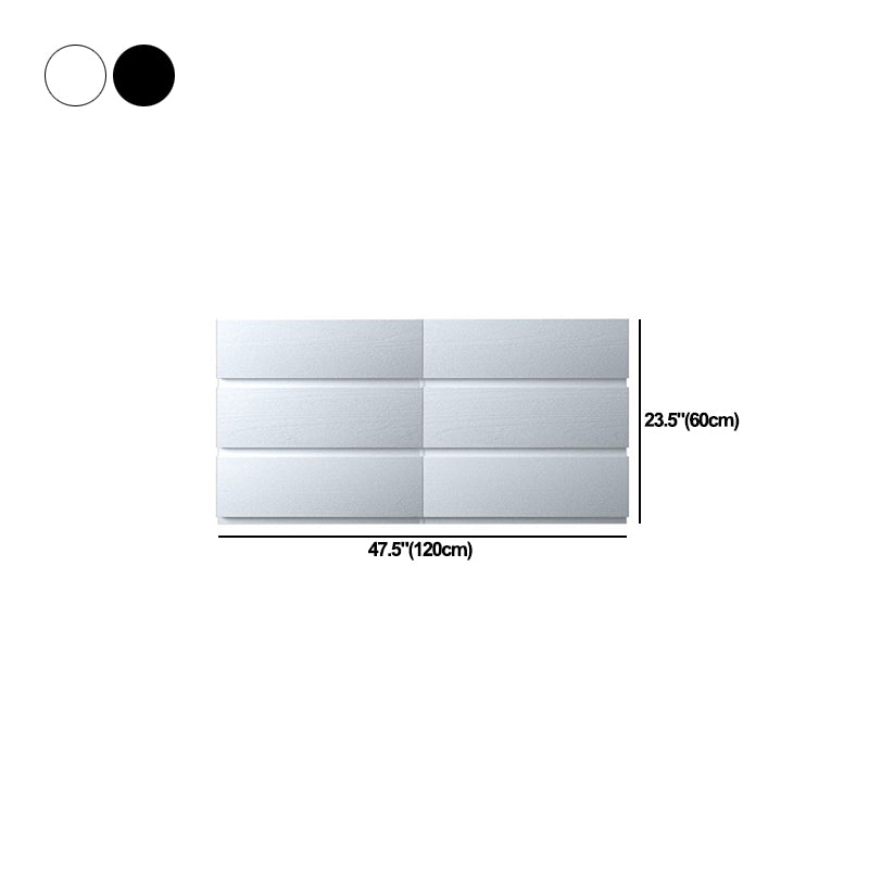 Weiße / schwarze Aufbewahrungstruhe 16 "W vertikale Dessouskiste für Schlafzimmer