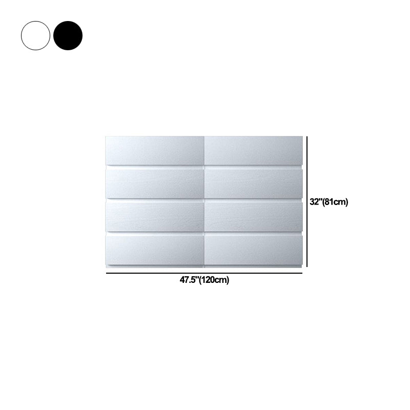 Weiße / schwarze Aufbewahrungstruhe 16 "W vertikale Dessouskiste für Schlafzimmer