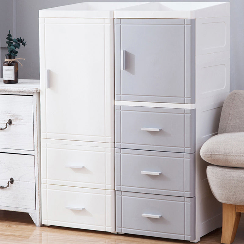 37,4 "H-Nachttisch-Plastik-Nachttisch mit 1 Tür und 2/3-Drawer