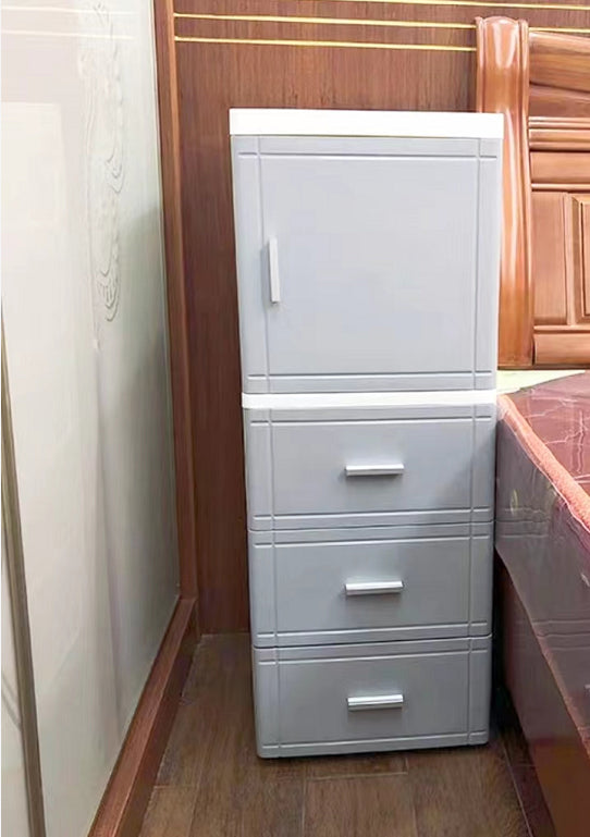 37,4 "H-Nachttisch-Plastik-Nachttisch mit 1 Tür und 2/3-Drawer