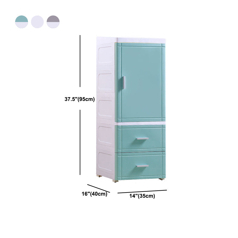 37,4 "H-Nachttisch-Plastik-Nachttisch mit 1 Tür und 2/3-Drawer