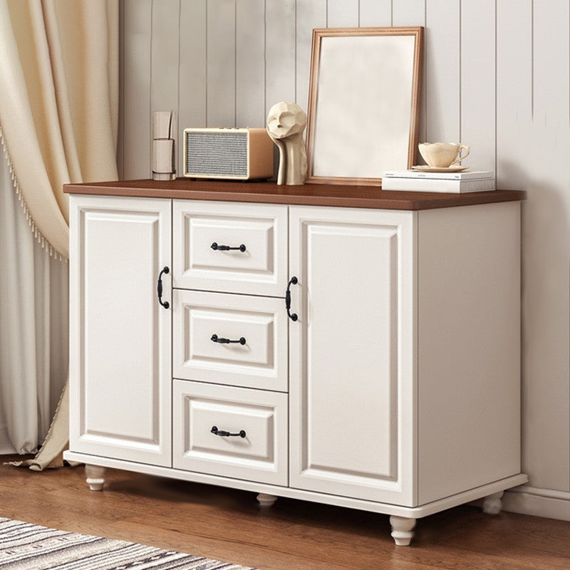 16" W Horizontal Combo Dresser Wooden Storage Chest Dresser with Drawers and Doors 39"L x 16"W x 29"H Walnut White Clearhalo 'Bedroom Furniture' 'Dressers & Chests' 'dressers_chests' 'furn' 'furn_dressers_chests' 'Furniture' 5706432