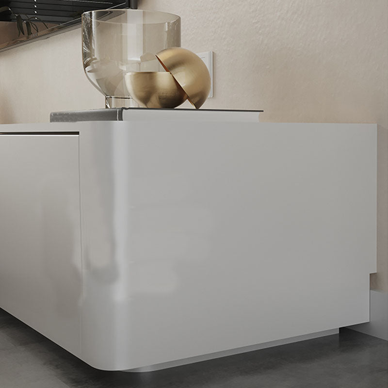 Contemporary Wood TV Stand 3 Drawers and Open Shelf TV Cabinet in White Clearhalo 'furn' 'furn_tv_stands_entertainment_centers' 'Furniture' 'Living Room Furniture' 'TV Stands & Entertainment Centers' 'TV Stands & Media Storage Furniture' 'tv_stands_entertainment_centers' 5706550