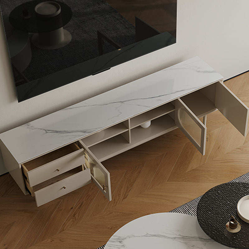 Console porta TV in legno Porta TV moderno con cassetti