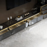 Glam TV Media Console with Drawers Engineered Wood TV Console