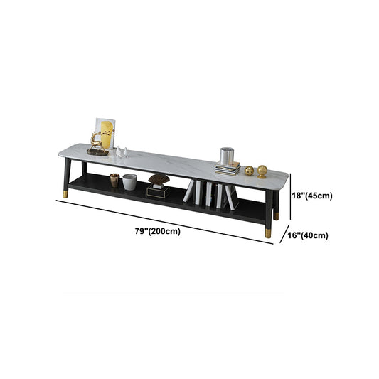 Console TV contemporanea con console Top TV Media Stand con scaffale