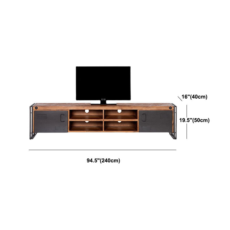 Console televisiva industriale Console TV in legno massiccio con 2 porte