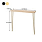Tabella della console in legno massiccio rettangolare 31.49 "tavolo di accento alto con telaio di ferro