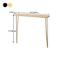 Tabella della console in legno massiccio rettangolare 31.49 "tavolo di accento alto con telaio di ferro