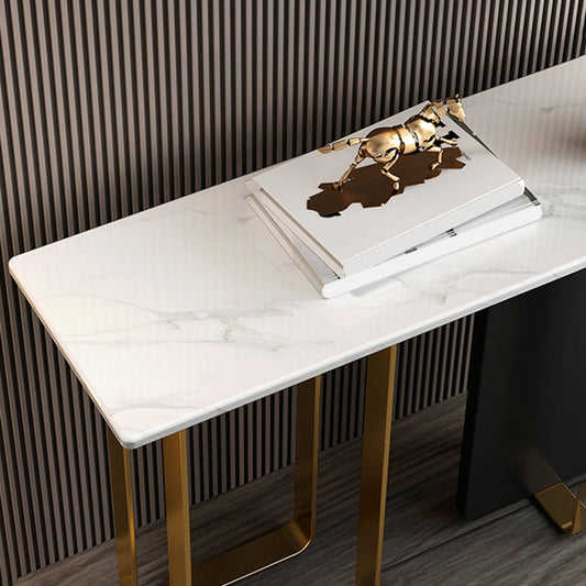 Console resistente alla console del rettangolo di marmo glam
