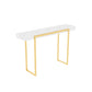 Console di console rettangolo in marmo glam