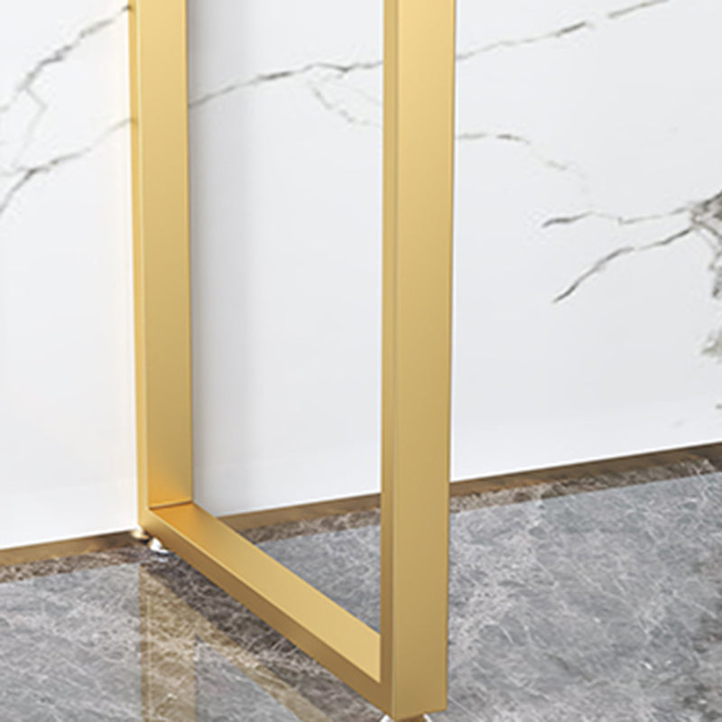 Console di console rettangolo in marmo glam