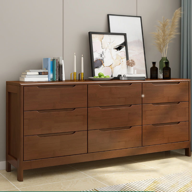 Commode de rangement en bois massif avec tiroirs, l 16 po