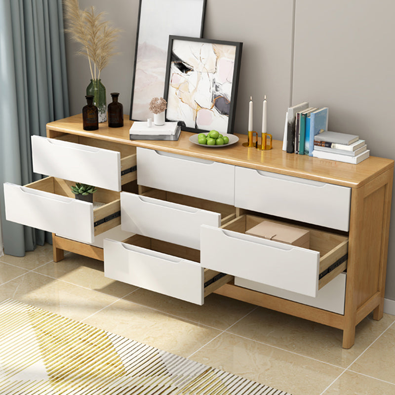 Commode de rangement en bois massif avec tiroirs, l 16 po