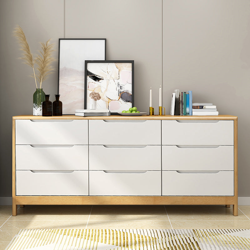 Commode de rangement en bois massif avec tiroirs, l 16 po
