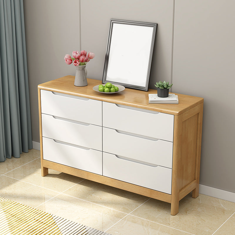 Commode de rangement en bois massif avec tiroirs, l 16 po