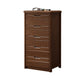 16" W Solid Wood Vertical Lingerie Chest Storage Chest Dresser with Drawers for Bedroom 20"L x 16"W x 39"H Nut-Brown Clearhalo 'Bedroom Furniture' 'Dressers & Chests' 'dressers_chests' 'furn' 'furn_dressers_chests' 'Furniture' 5706997